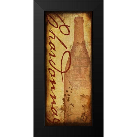 Chardonnay Black Modern Wood Framed Art Print by Pugh, Jennifer