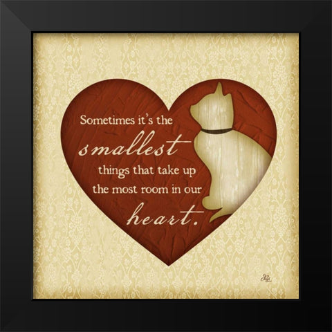 Smallest Things - Cat Black Modern Wood Framed Art Print by Pugh, Jennifer