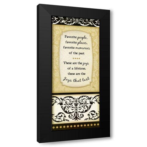 Joys that Last Black Modern Wood Framed Art Print by Pugh, Jennifer