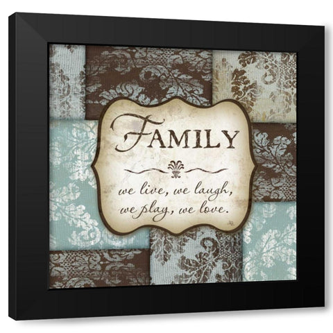 Family Black Modern Wood Framed Art Print with Double Matting by Pugh, Jennifer