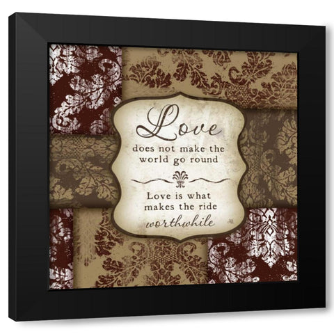 Love Black Modern Wood Framed Art Print with Double Matting by Pugh, Jennifer