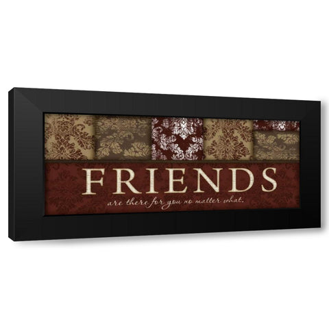 Friends Black Modern Wood Framed Art Print with Double Matting by Pugh, Jennifer