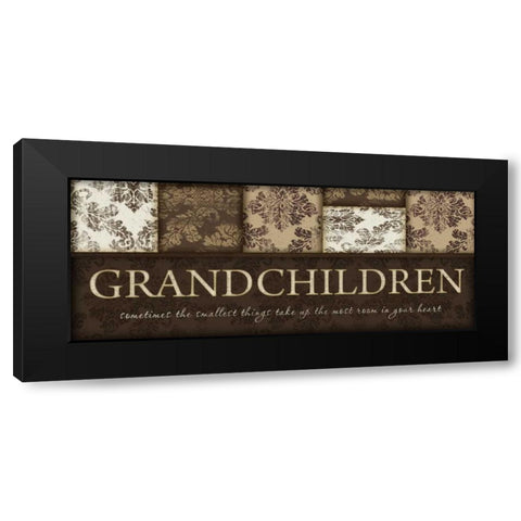 Grandchildren Black Modern Wood Framed Art Print with Double Matting by Pugh, Jennifer