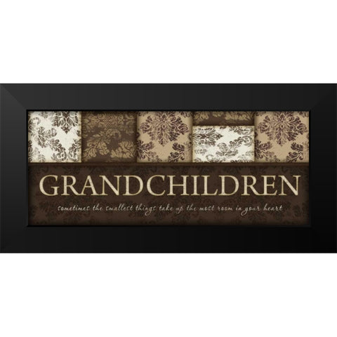 Grandchildren Black Modern Wood Framed Art Print by Pugh, Jennifer