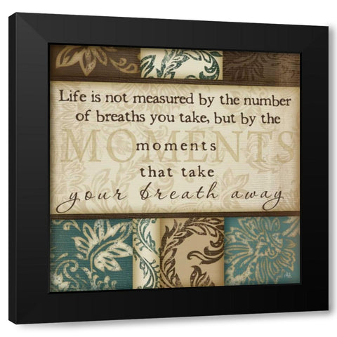 Moments Black Modern Wood Framed Art Print with Double Matting by Pugh, Jennifer