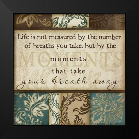 Moments Black Modern Wood Framed Art Print by Pugh, Jennifer