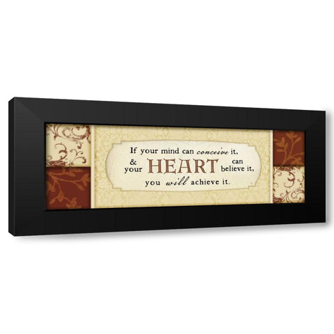 If Your Mind Can Black Modern Wood Framed Art Print by Pugh, Jennifer