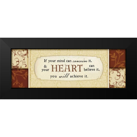 If Your Mind Can Black Modern Wood Framed Art Print by Pugh, Jennifer