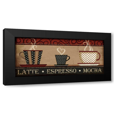 Coffee Black Modern Wood Framed Art Print with Double Matting by Pugh, Jennifer