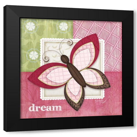 Butterfly - Dream Black Modern Wood Framed Art Print by Pugh, Jennifer