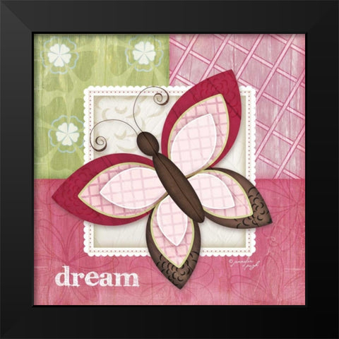 Butterfly - Dream Black Modern Wood Framed Art Print by Pugh, Jennifer