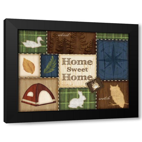 Home Sweet Home Black Modern Wood Framed Art Print with Double Matting by Pugh, Jennifer