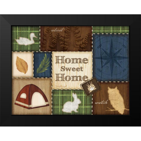 Home Sweet Home Black Modern Wood Framed Art Print by Pugh, Jennifer