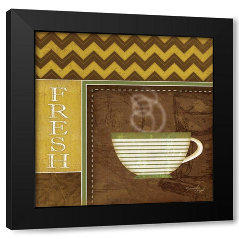 Fresh Organic Coffee Black Modern Wood Framed Art Print by Pugh, Jennifer