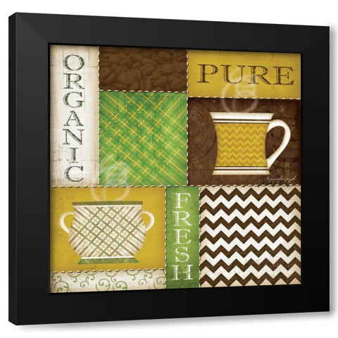 Organic Coffees I Black Modern Wood Framed Art Print with Double Matting by Pugh, Jennifer