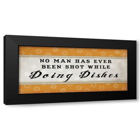Doing Dishes Black Modern Wood Framed Art Print by Pugh, Jennifer