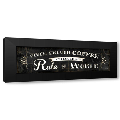 Rule the World Black Modern Wood Framed Art Print with Double Matting by Pugh, Jennifer