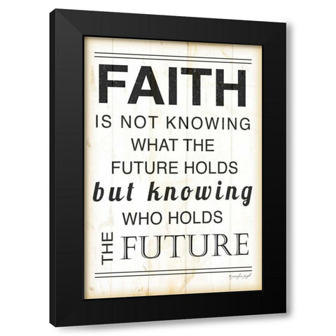 Faith Black Modern Wood Framed Art Print by Pugh, Jennifer