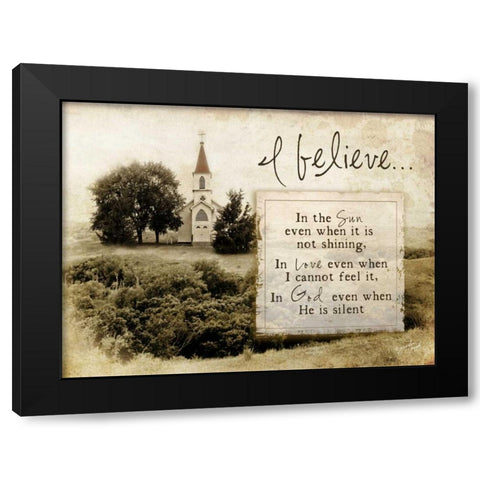 I Believe Black Modern Wood Framed Art Print with Double Matting by Pugh, Jennifer