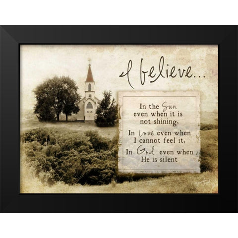 I Believe Black Modern Wood Framed Art Print by Pugh, Jennifer