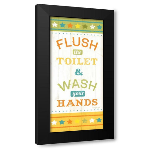 Flush and Wash Black Modern Wood Framed Art Print with Double Matting by Pugh, Jennifer