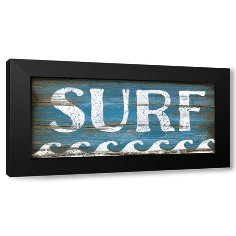 Surf Black Modern Wood Framed Art Print with Double Matting by Pugh, Jennifer