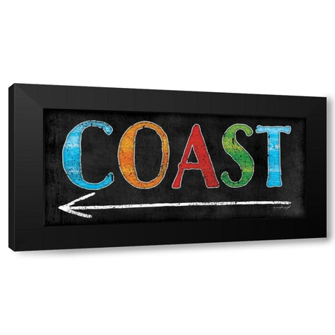 Coast Black Modern Wood Framed Art Print by Pugh, Jennifer