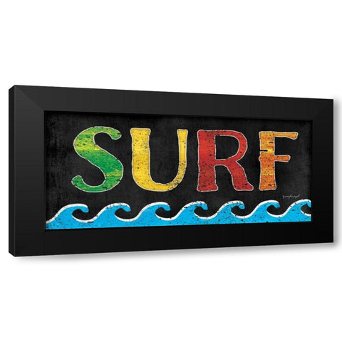 Surf Black Modern Wood Framed Art Print with Double Matting by Pugh, Jennifer