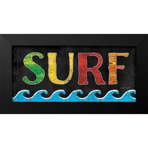 Surf Black Modern Wood Framed Art Print by Pugh, Jennifer