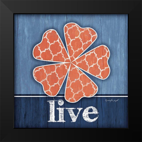 Live Flower Black Modern Wood Framed Art Print by Pugh, Jennifer