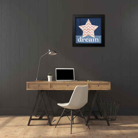 Dream Star Black Modern Wood Framed Art Print by Pugh, Jennifer