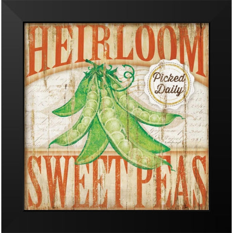 Sweet Peas Black Modern Wood Framed Art Print by Pugh, Jennifer