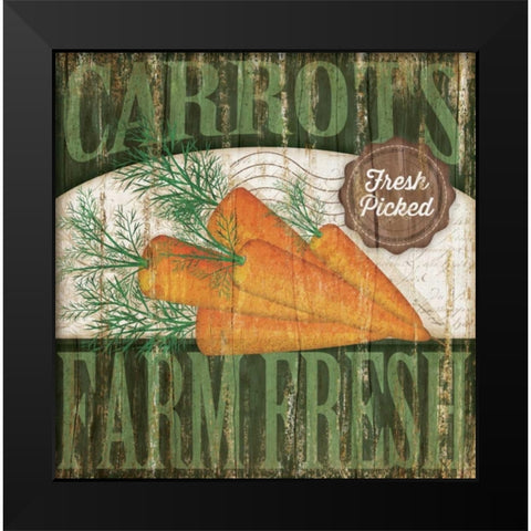 Carrotts Black Modern Wood Framed Art Print by Pugh, Jennifer