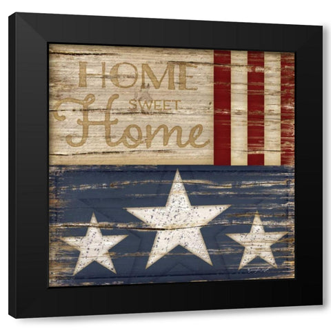 Home Sweet Home Black Modern Wood Framed Art Print by Pugh, Jennifer