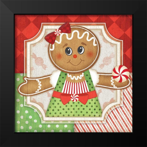 Gingerbread Girl II Black Modern Wood Framed Art Print by Pugh, Jennifer