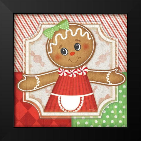 Gingerbread Girl I   Black Modern Wood Framed Art Print by Pugh, Jennifer