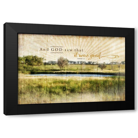 And God Saw That It Was Good Black Modern Wood Framed Art Print with Double Matting by Pugh, Jennifer