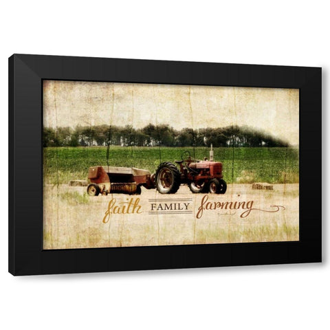 Faith Family Farming Black Modern Wood Framed Art Print with Double Matting by Pugh, Jennifer