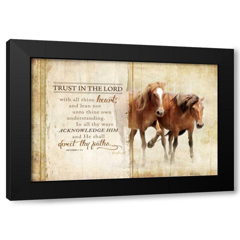 Trust in the Lord Black Modern Wood Framed Art Print by Pugh, Jennifer