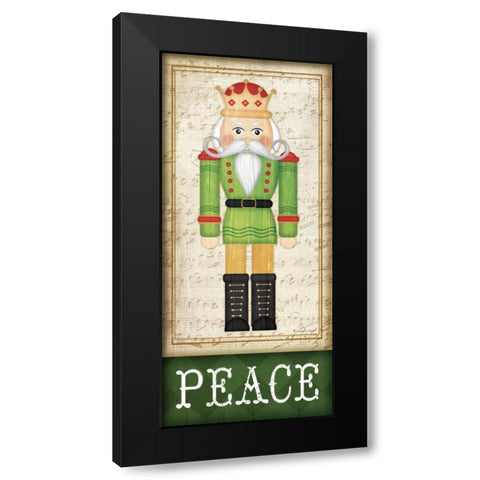 Nutcracker Peace Black Modern Wood Framed Art Print with Double Matting by Pugh, Jennifer