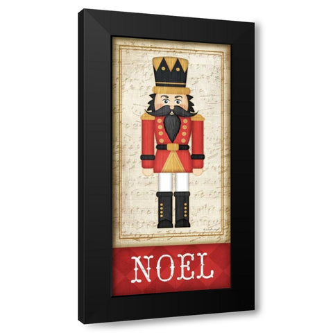 Nutcracker Noel Black Modern Wood Framed Art Print with Double Matting by Pugh, Jennifer