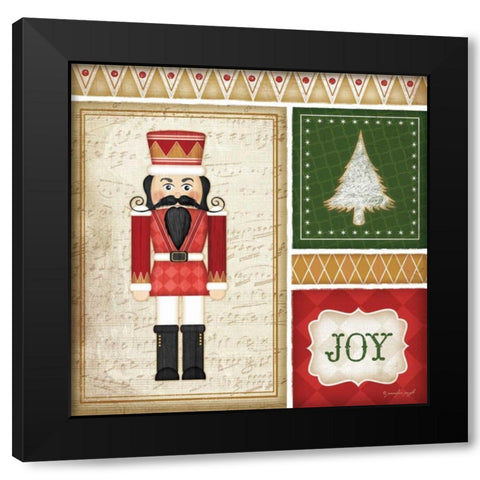 Nutcracker Joy Black Modern Wood Framed Art Print by Pugh, Jennifer