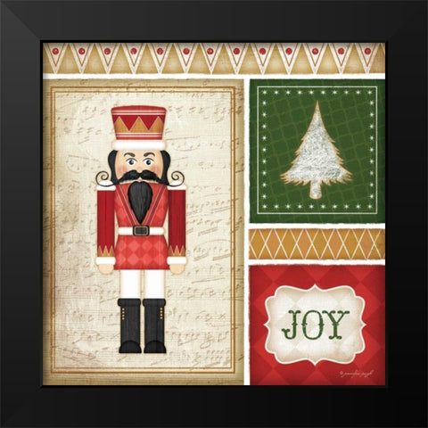 Nutcracker Joy Black Modern Wood Framed Art Print by Pugh, Jennifer