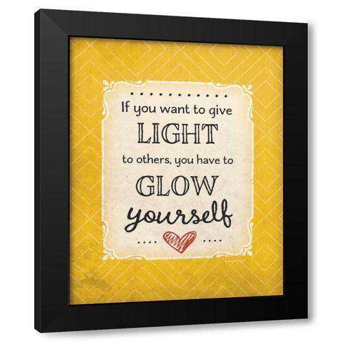 Give Light Black Modern Wood Framed Art Print with Double Matting by Pugh, Jennifer