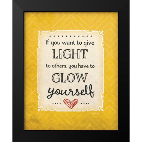 Give Light Black Modern Wood Framed Art Print by Pugh, Jennifer