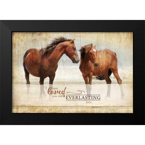 Everlasting Love Black Modern Wood Framed Art Print by Pugh, Jennifer