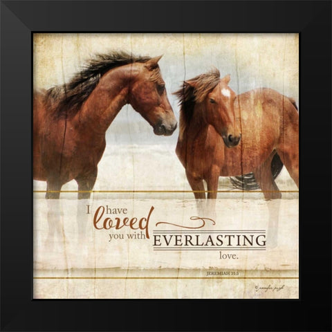 Everlasting Love Black Modern Wood Framed Art Print by Pugh, Jennifer