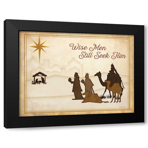 Wise Men Still Seek Him Black Modern Wood Framed Art Print by Pugh, Jennifer