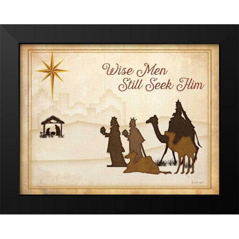 Wise Men Still Seek Him Black Modern Wood Framed Art Print by Pugh, Jennifer