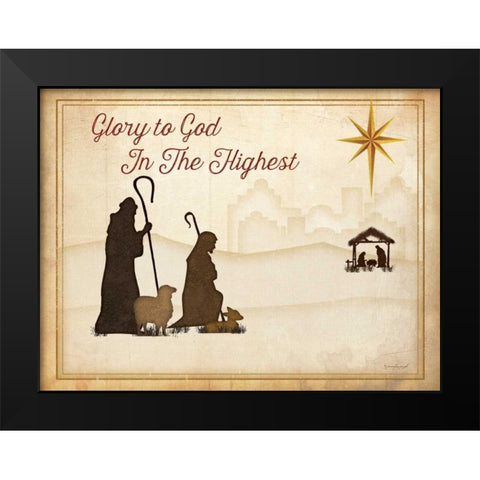 Glory to God in the Highest Black Modern Wood Framed Art Print by Pugh, Jennifer